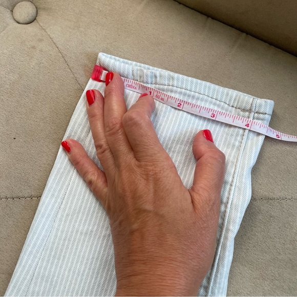 Lucky Brand Women's 6 Charlie Capri 28 Pinstripe Nautical Sailor Pants - Picture 5 of 10